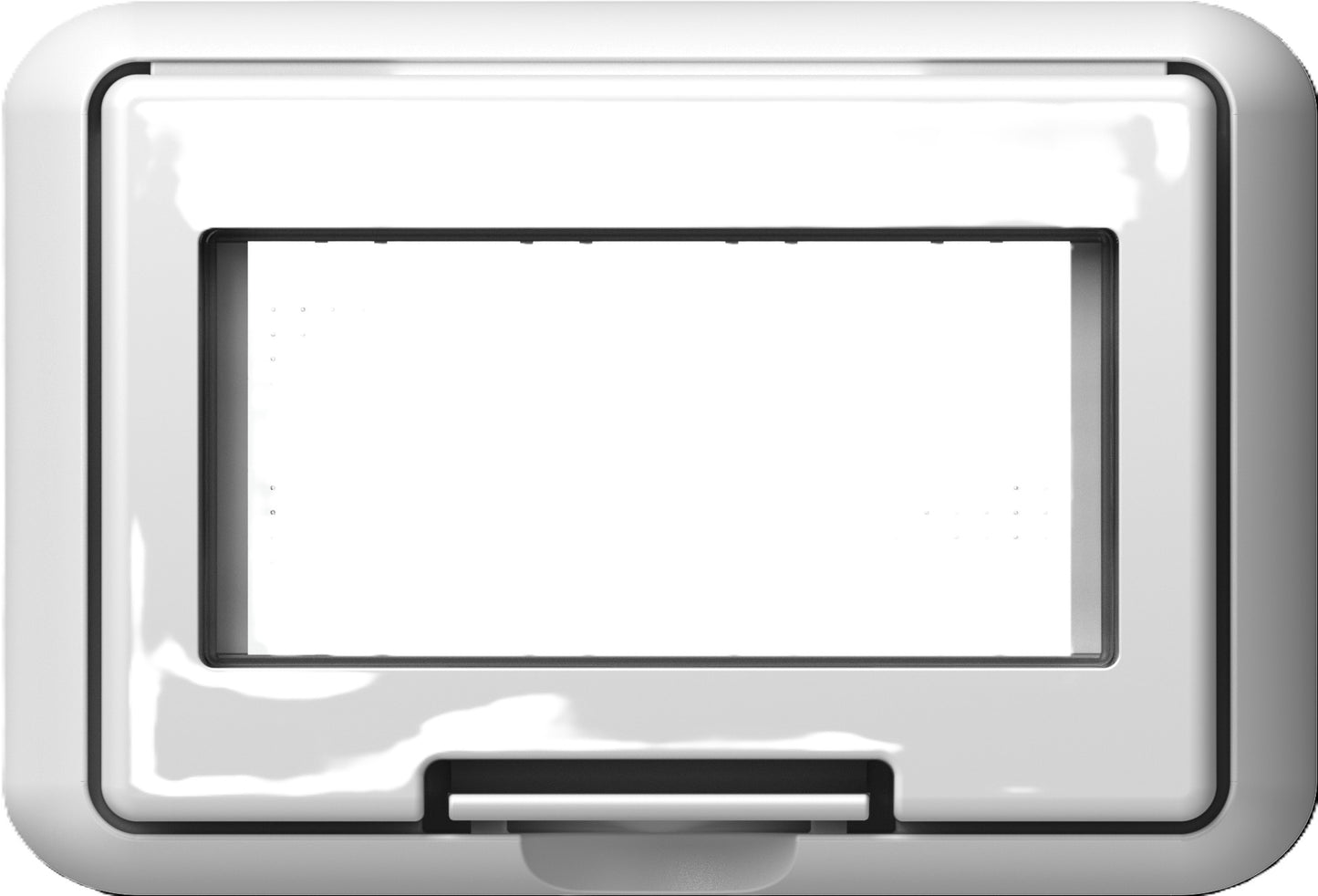 Outdoor surface mount box IP55, 4M, transparent lid, white