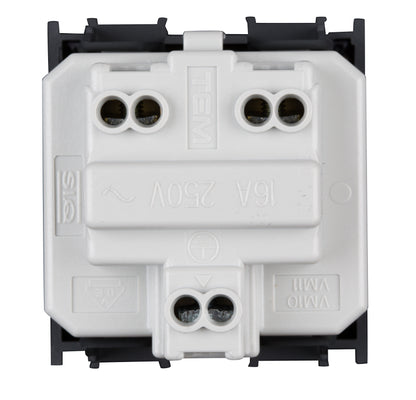 Insert priză cu protecţie mărită,capac,16A,cl cu şurub,negru