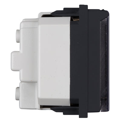Insert priză cu protecţie mărită,capac,16A,cl cu şurub,negru