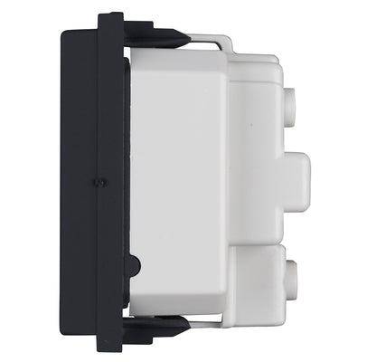 Insert priză cu pin PE,protecţie mărită,16A,cl. şurub,negru