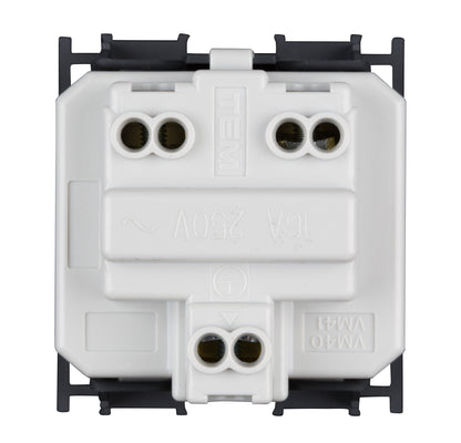Insert priză cu pin PE,protecţie mărită,16A,cl. şurub,negru