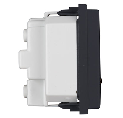 Insert priză cu pin PE,protecţie mărită,16A,cl. şurub,negru
