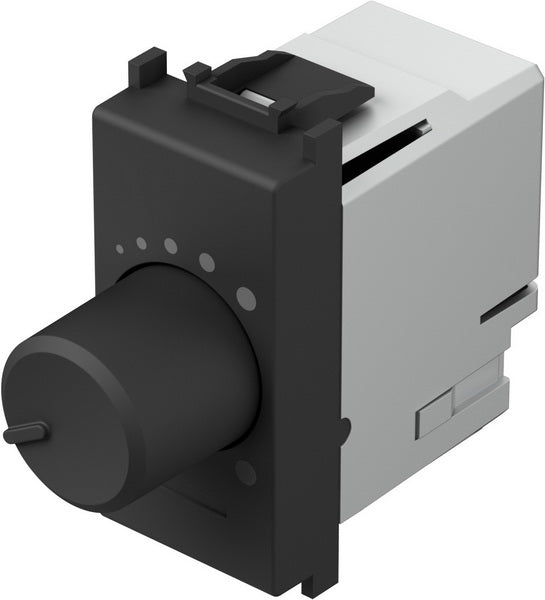 Insert dimmer cu buton rotativ, RLC 0-60W, 1M, negru