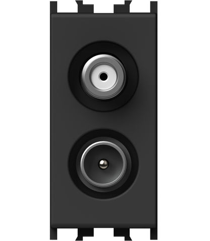 SAT-TV endsocket 1M 1dB, black