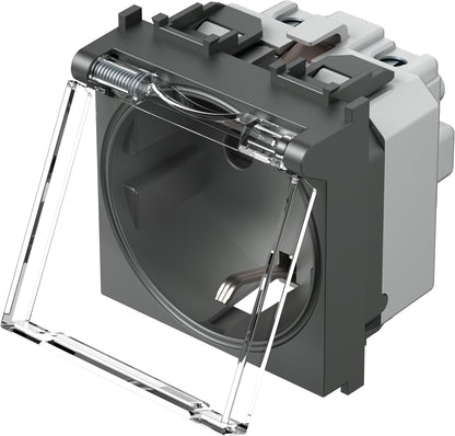 Socket anth, higher protection cover, transparent lid 16A