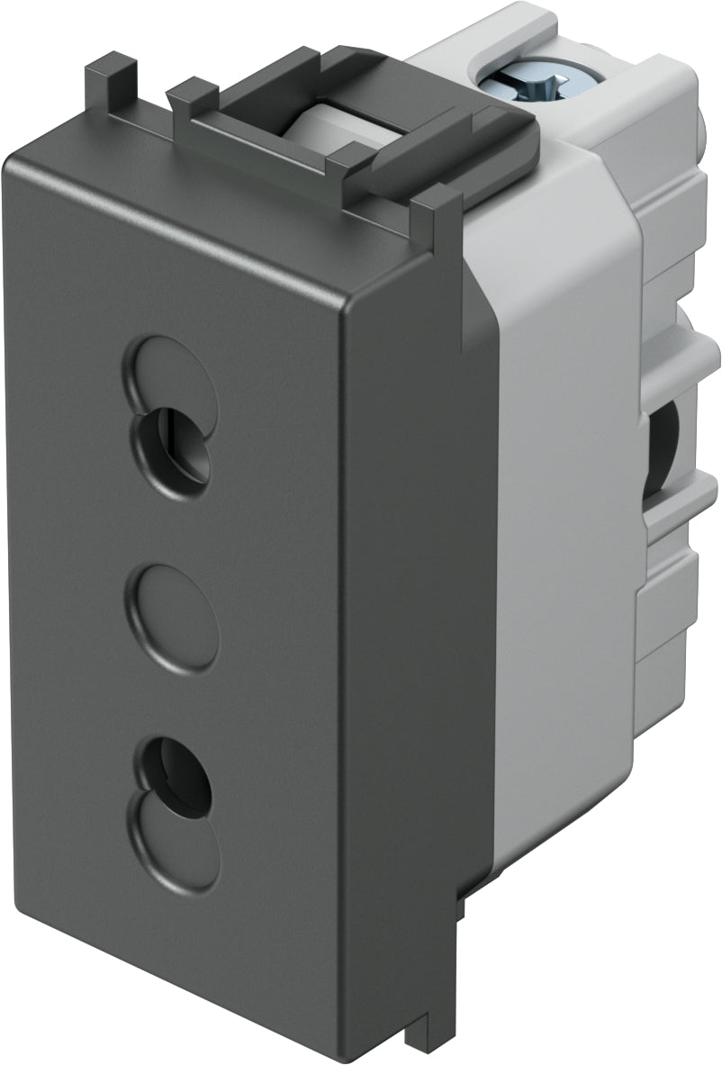 Socket without ground 1M, anthracite