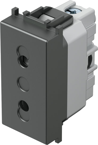 Socket without ground 1M, anthracite