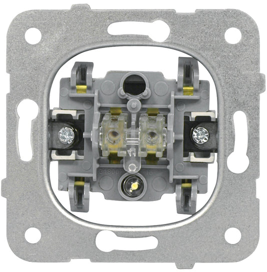 Insert întrerupător 2P 10A, cu semn. de control, cl.elastice
