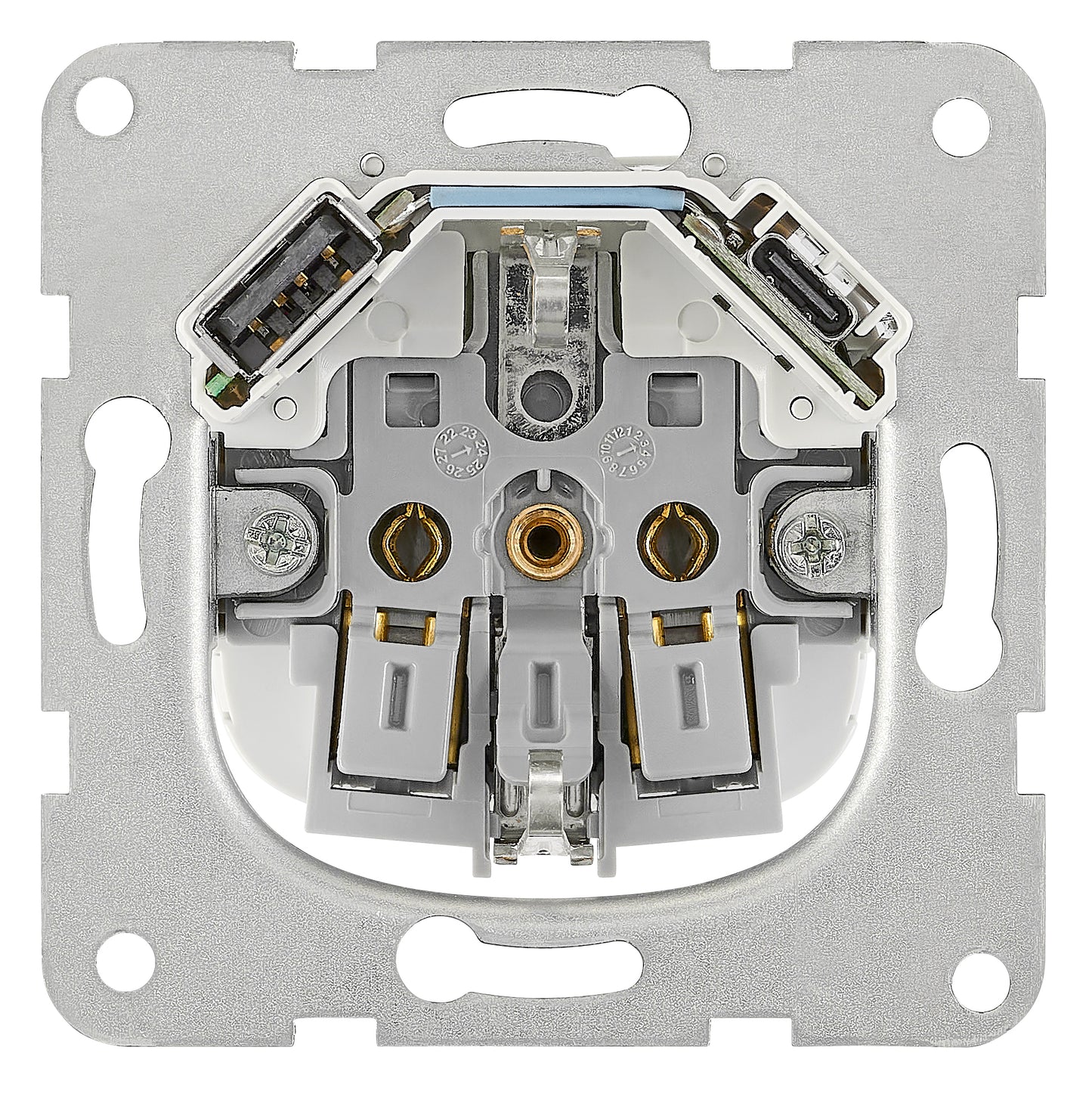 Insert USB A+C, alb