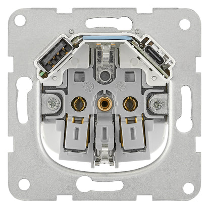 Insert USB A+C, alb