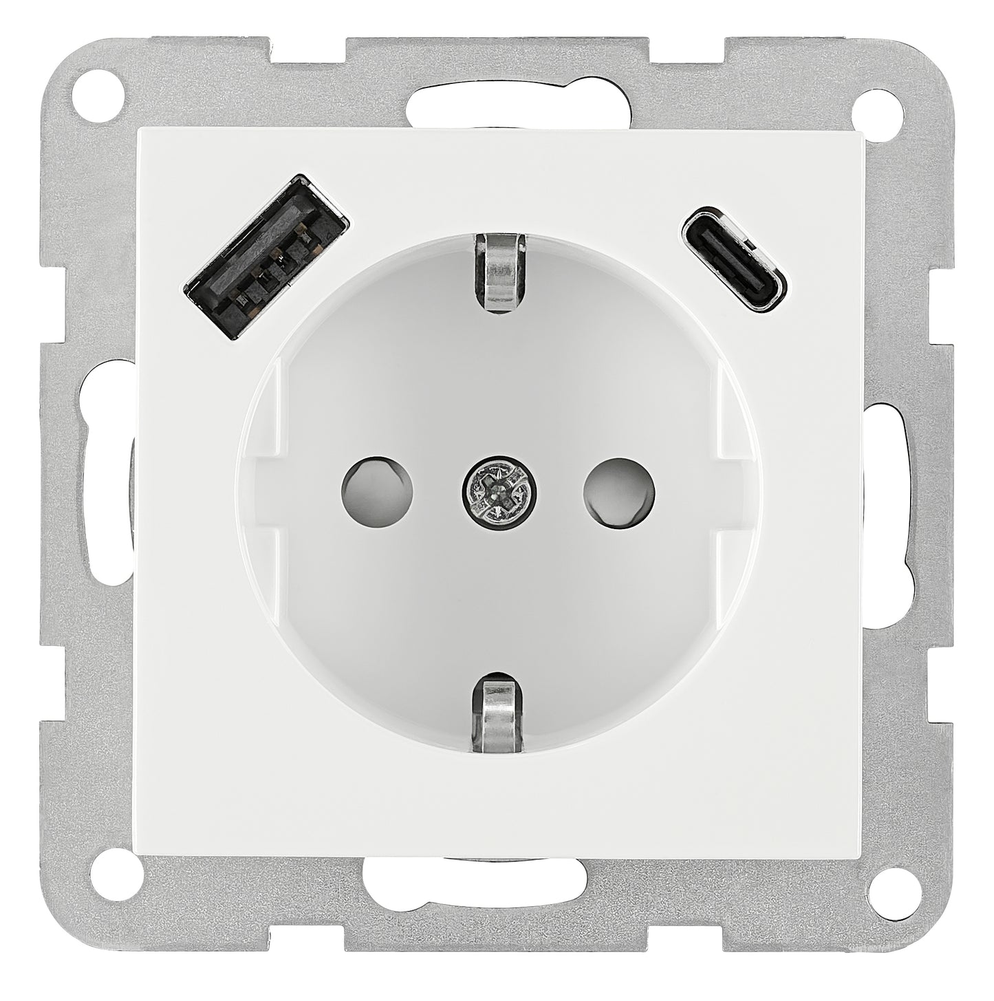 Insert USB A+C, alb