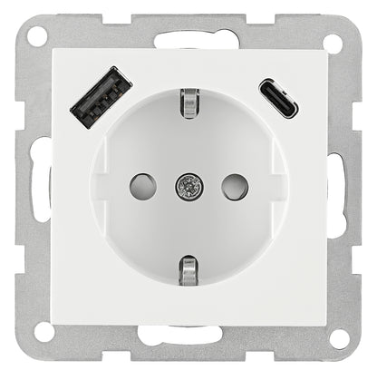 Insert USB A+C, alb
