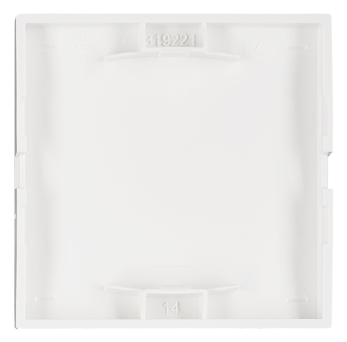 Clapetă cu simbol ventilator, alb