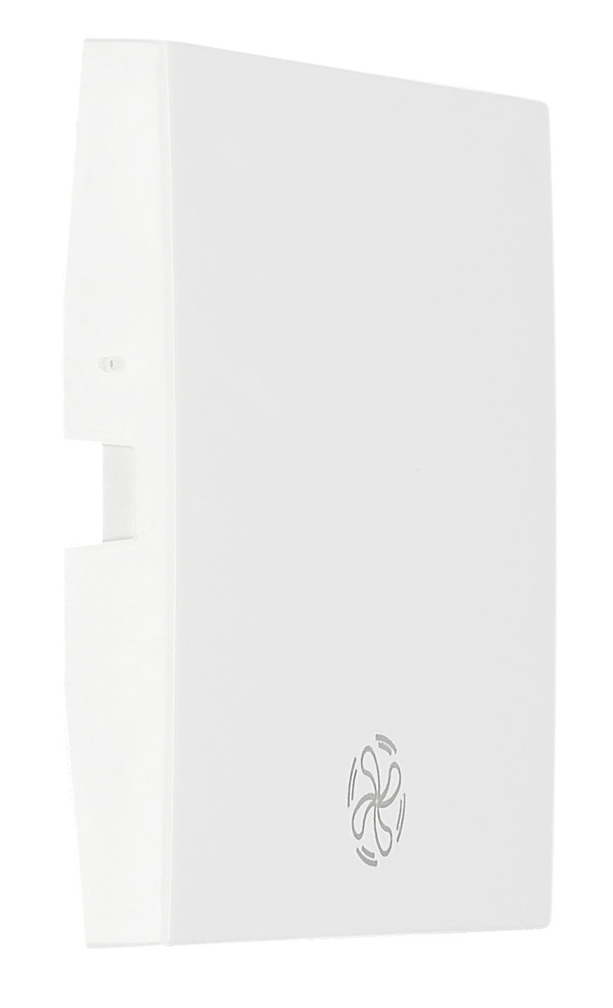 Clapetă cu simbol ventilator, alb