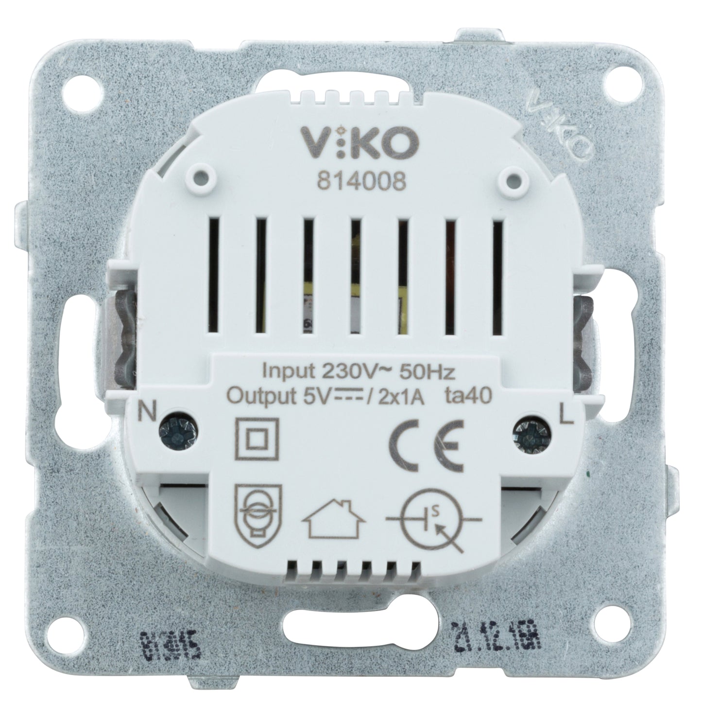 Insert priză dublă de încărcare USB, 5V-2A