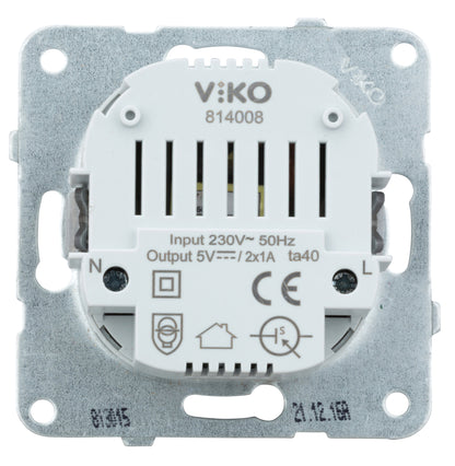 Insert priză dublă de încărcare USB, 5V-2A