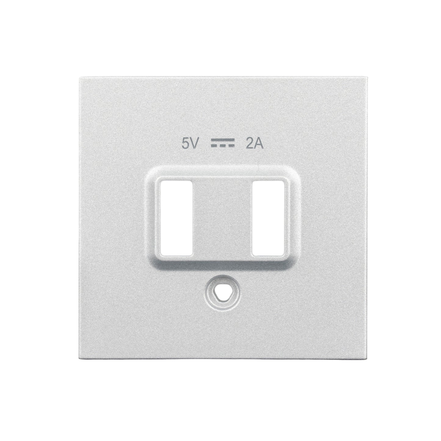 Mască priză dublă de încărcare USB, alb