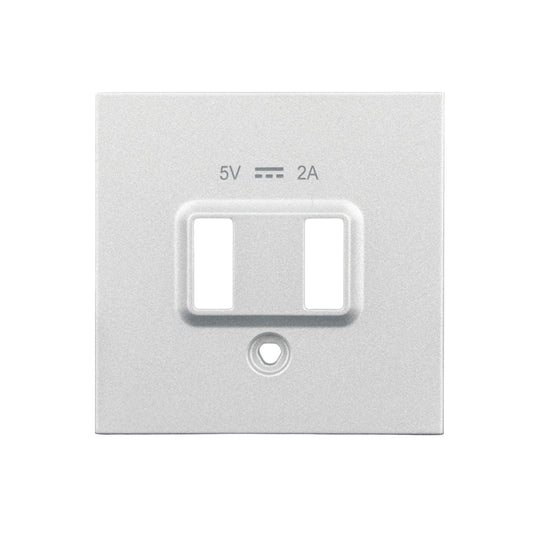 Mască priză dublă de încărcare USB, alb