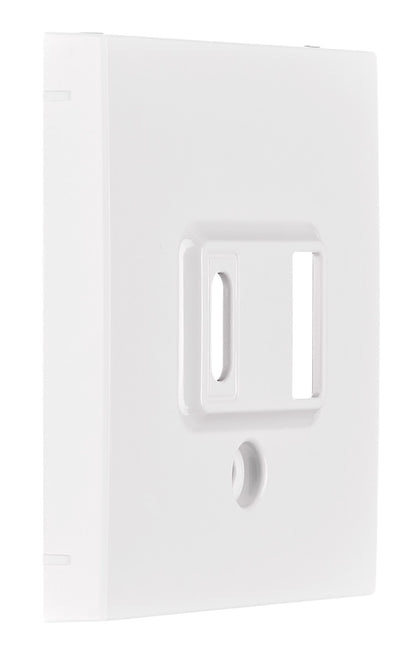 USB charger A+C socket cover, white