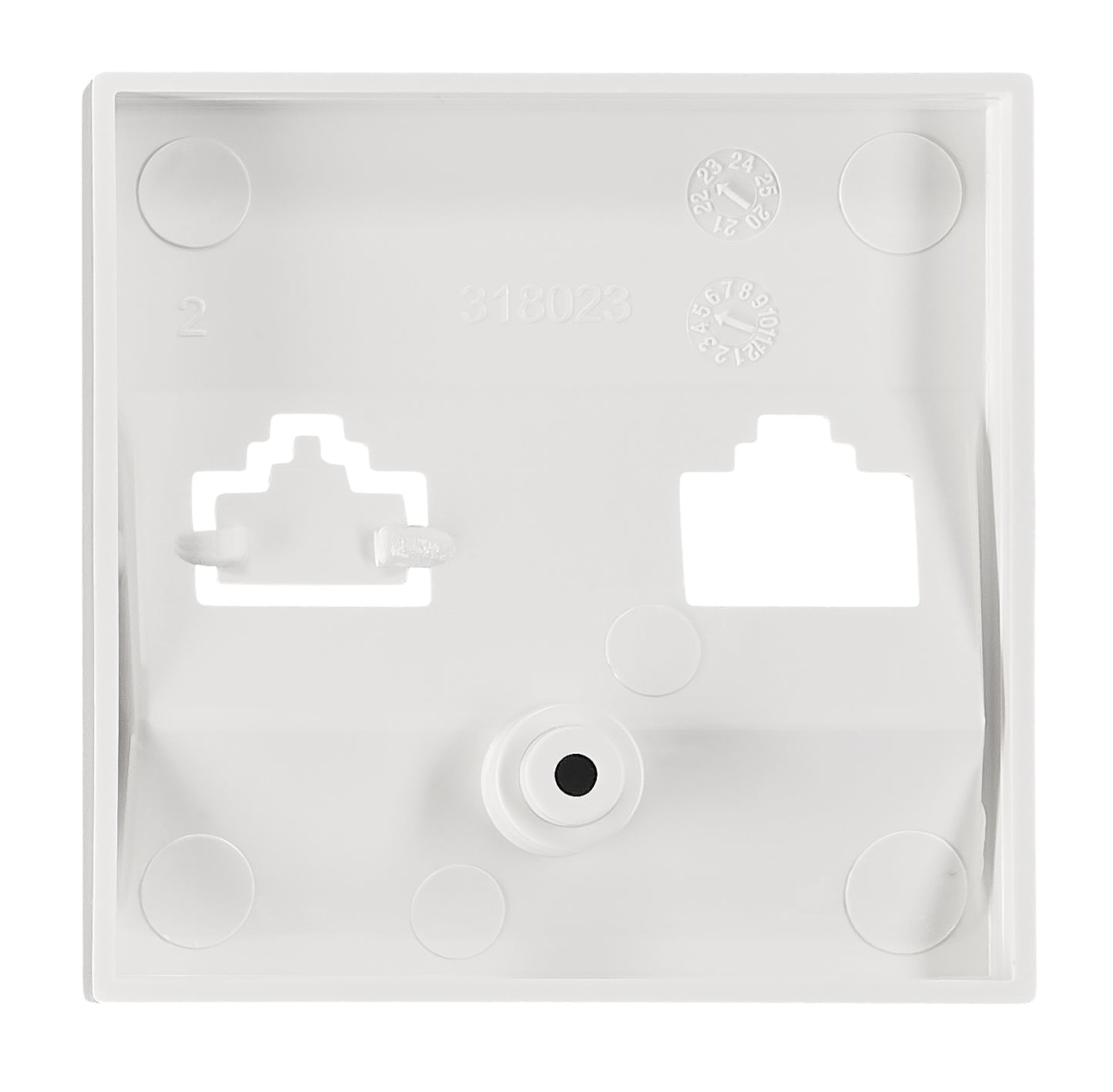 Mască pentru priză 1xRJ45 TOOLLESS LINE, alb