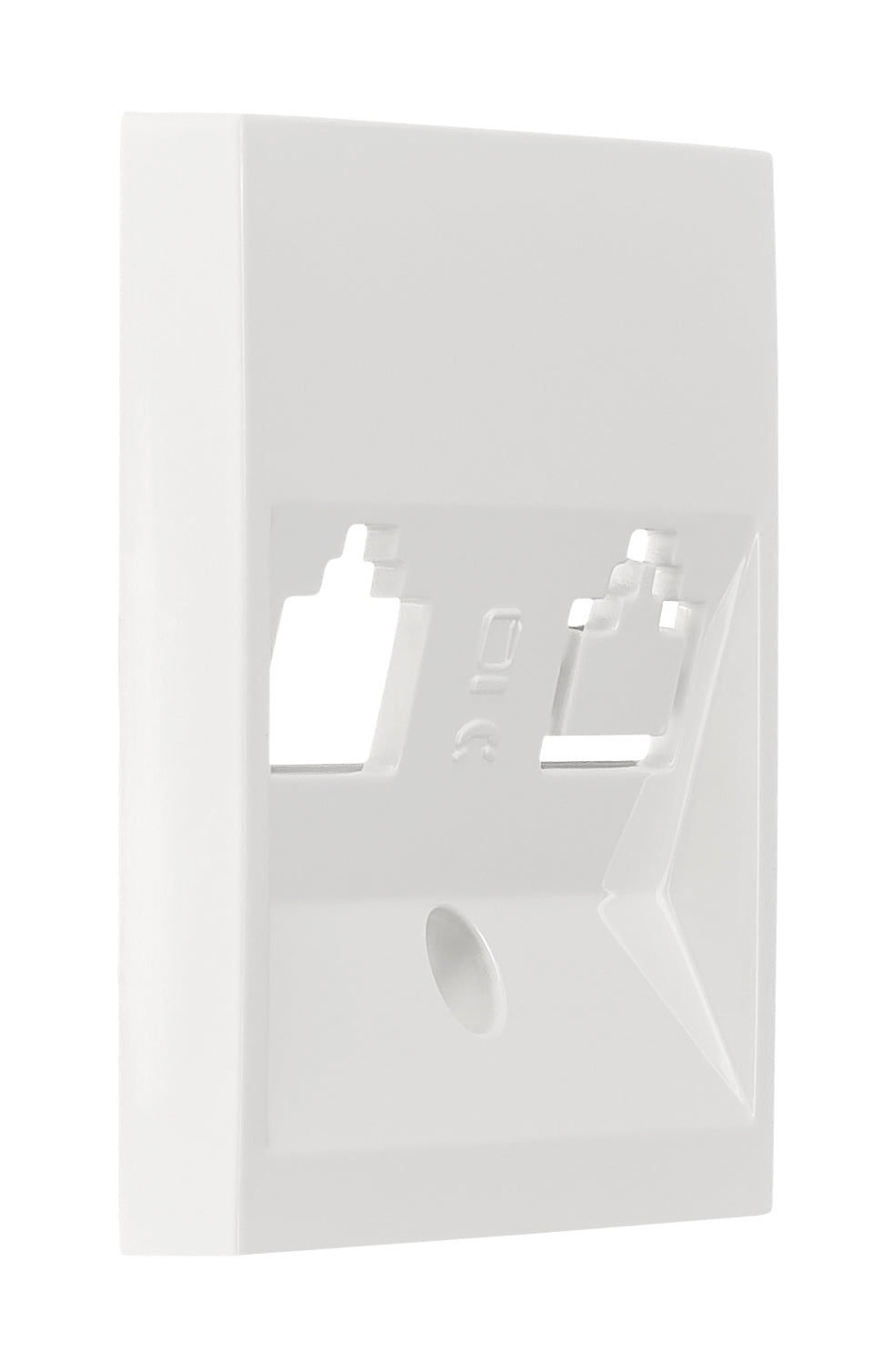 Mască pentru priză 1xRJ45 TOOLLESS LINE, alb