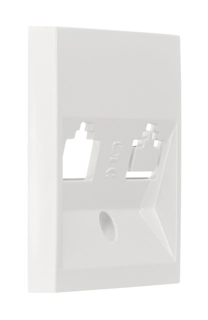 Mască pentru priză 1xRJ45 TOOLLESS LINE, alb