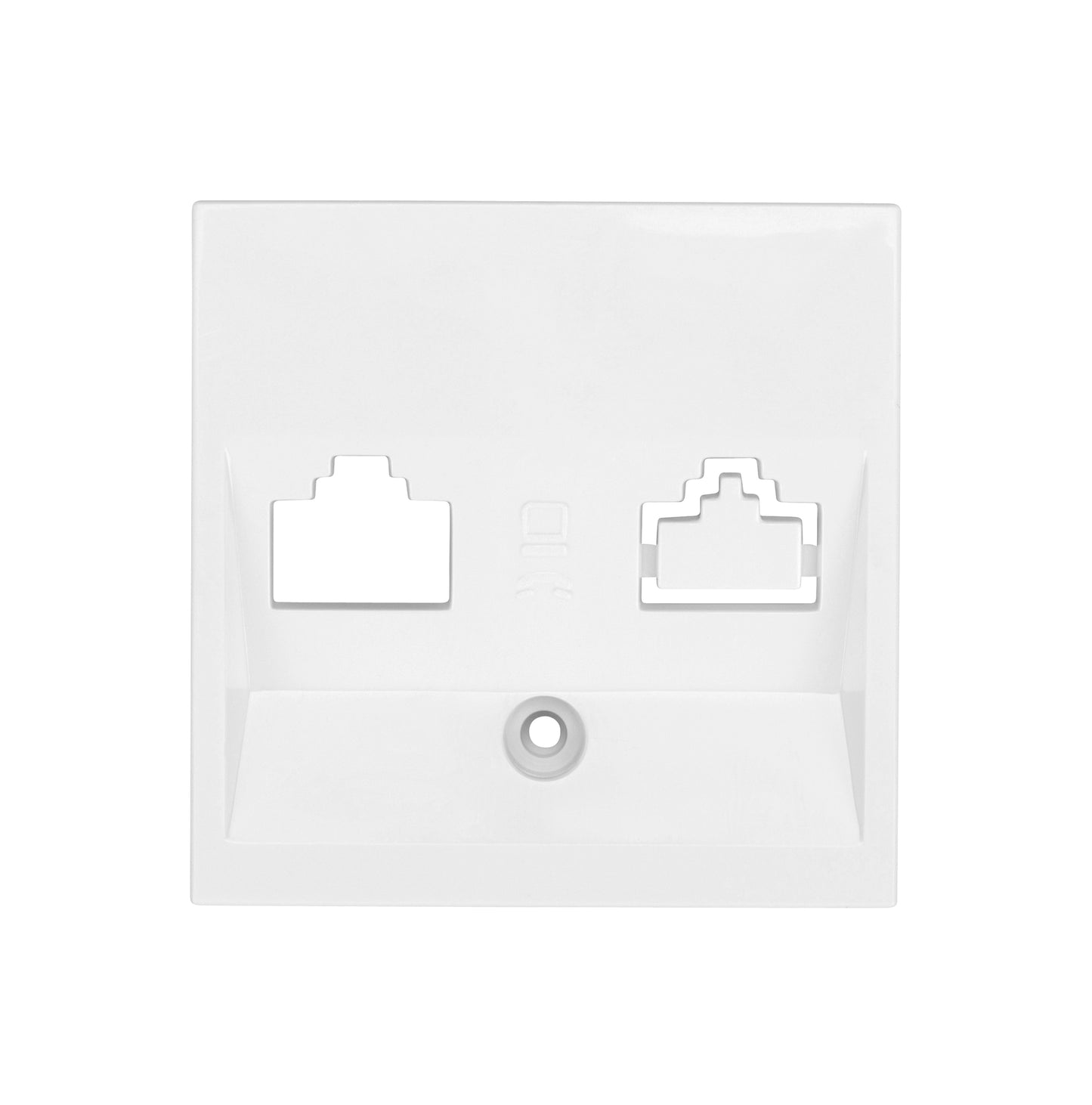 Mască pentru priză 1xRJ45 TOOLLESS LINE, alb