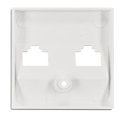 Mască pentru priză 2xRJ45 TOOLLESS LINE, alb