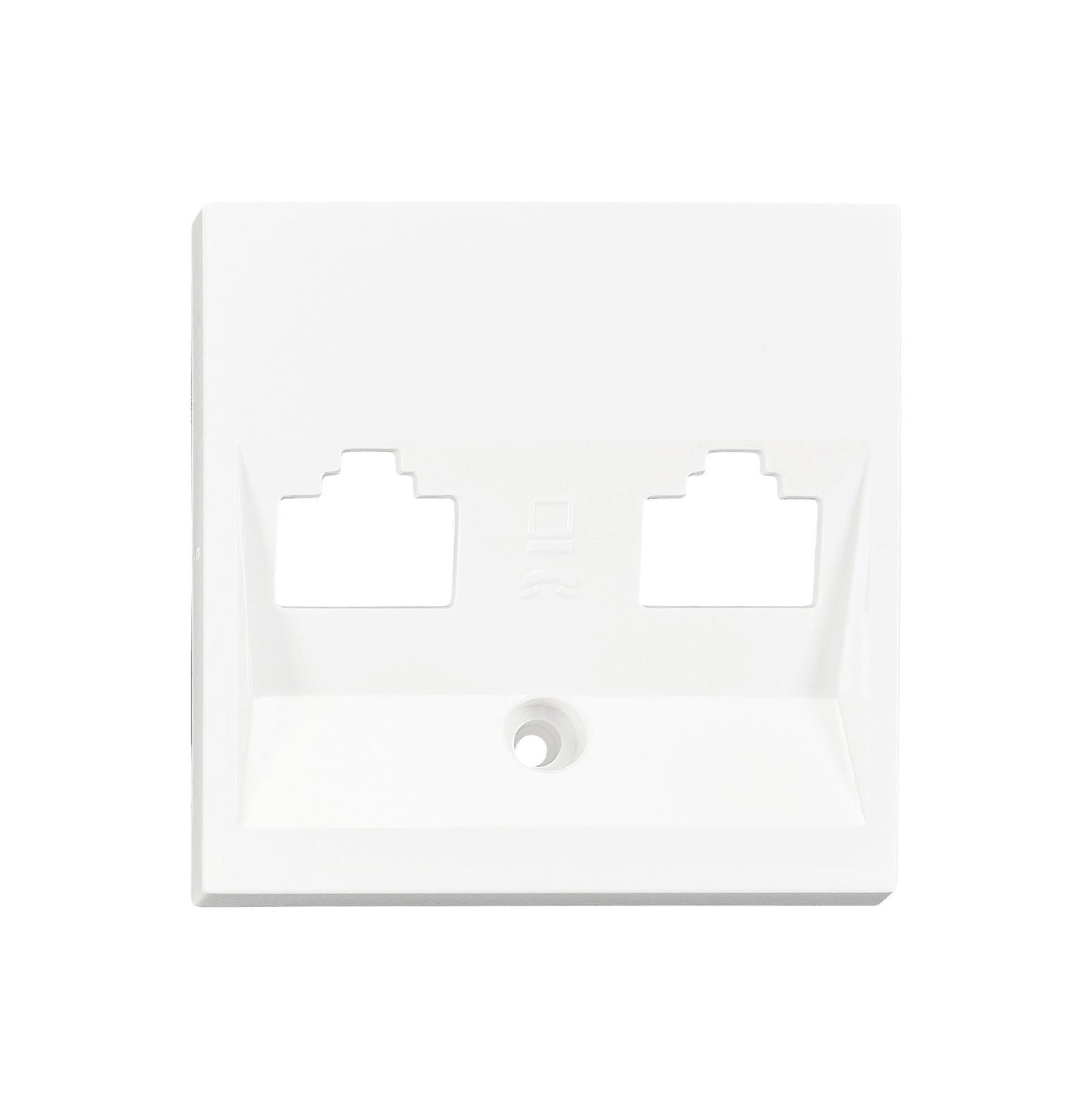 Mască pentru priză 2xRJ45 TOOLLESS LINE, alb