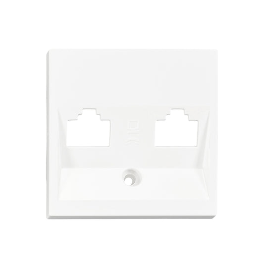 Mască pentru priză 2xRJ45 TOOLLESS LINE, alb
