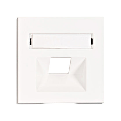 Mască 1*RJ45,cu fereastră de etichetare, albă