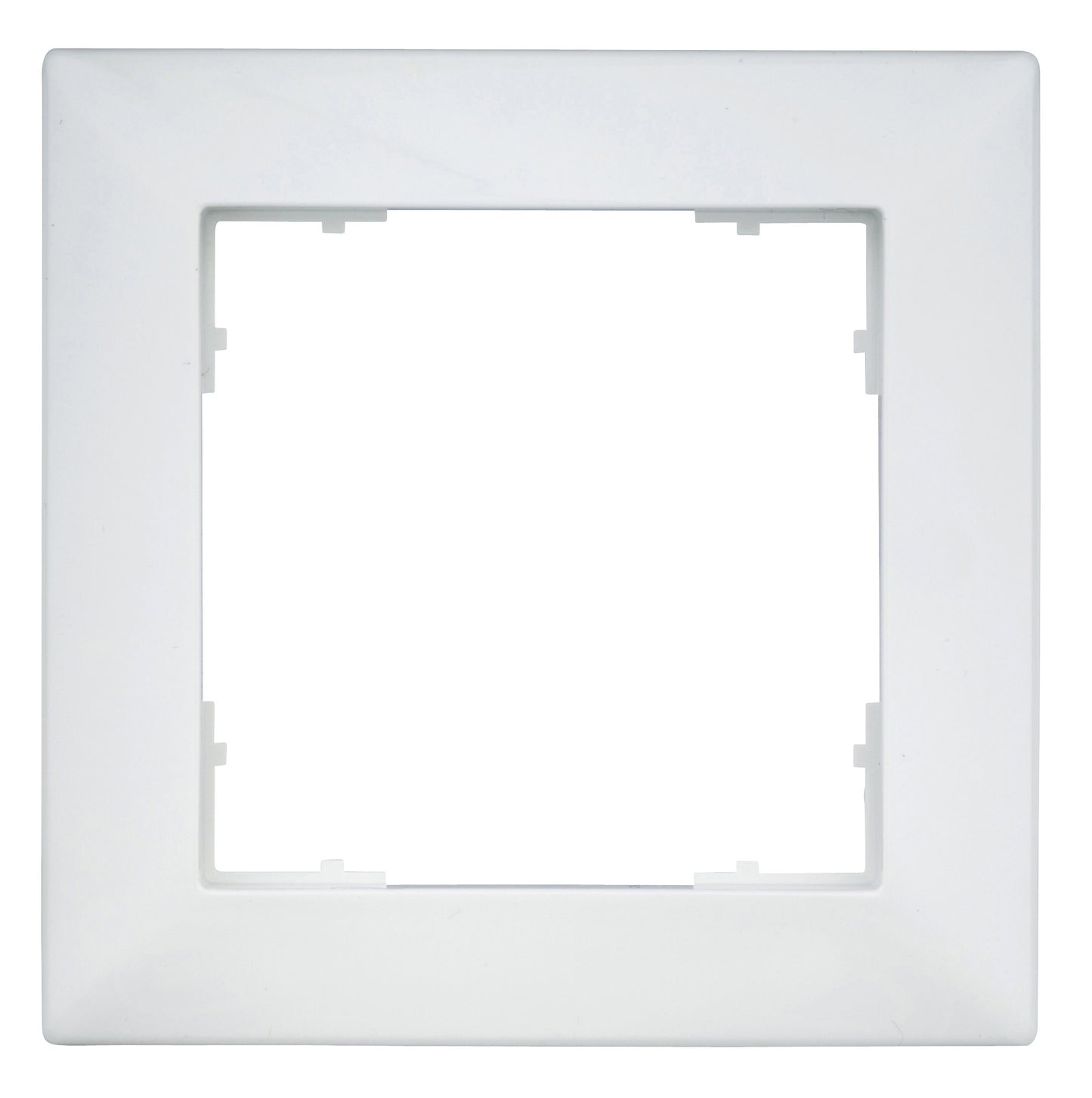 Ramă pentru 1 aparat cu dimensiuni de 55x55mm, albă