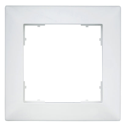 Ramă pentru 1 aparat cu dimensiuni de 55x55mm, albă