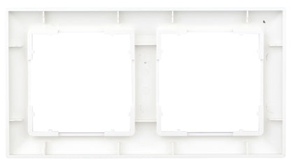 Ramă pentru 2 aparate cu dimensiuni de 55x55mm, albă
