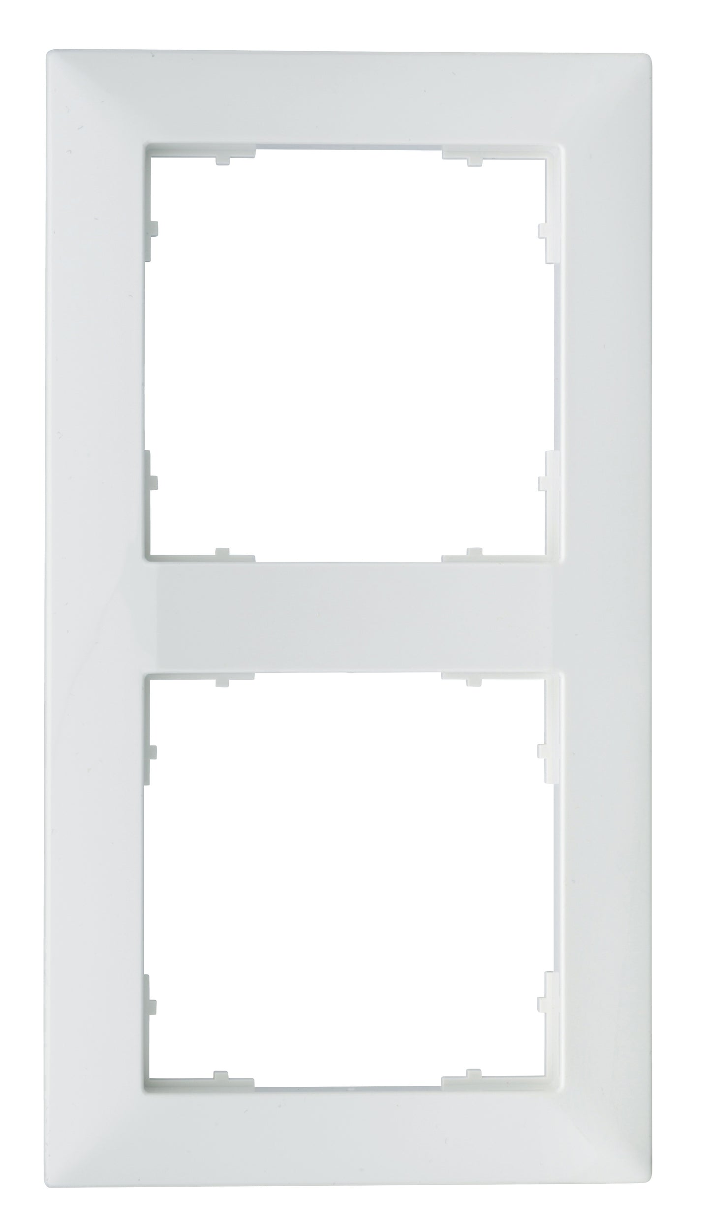 Ramă pentru 2 aparate cu dimensiuni de 55x55mm, albă