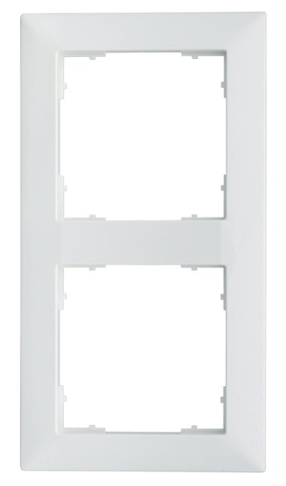 Ramă pentru 2 aparate cu dimensiuni de 55x55mm, albă