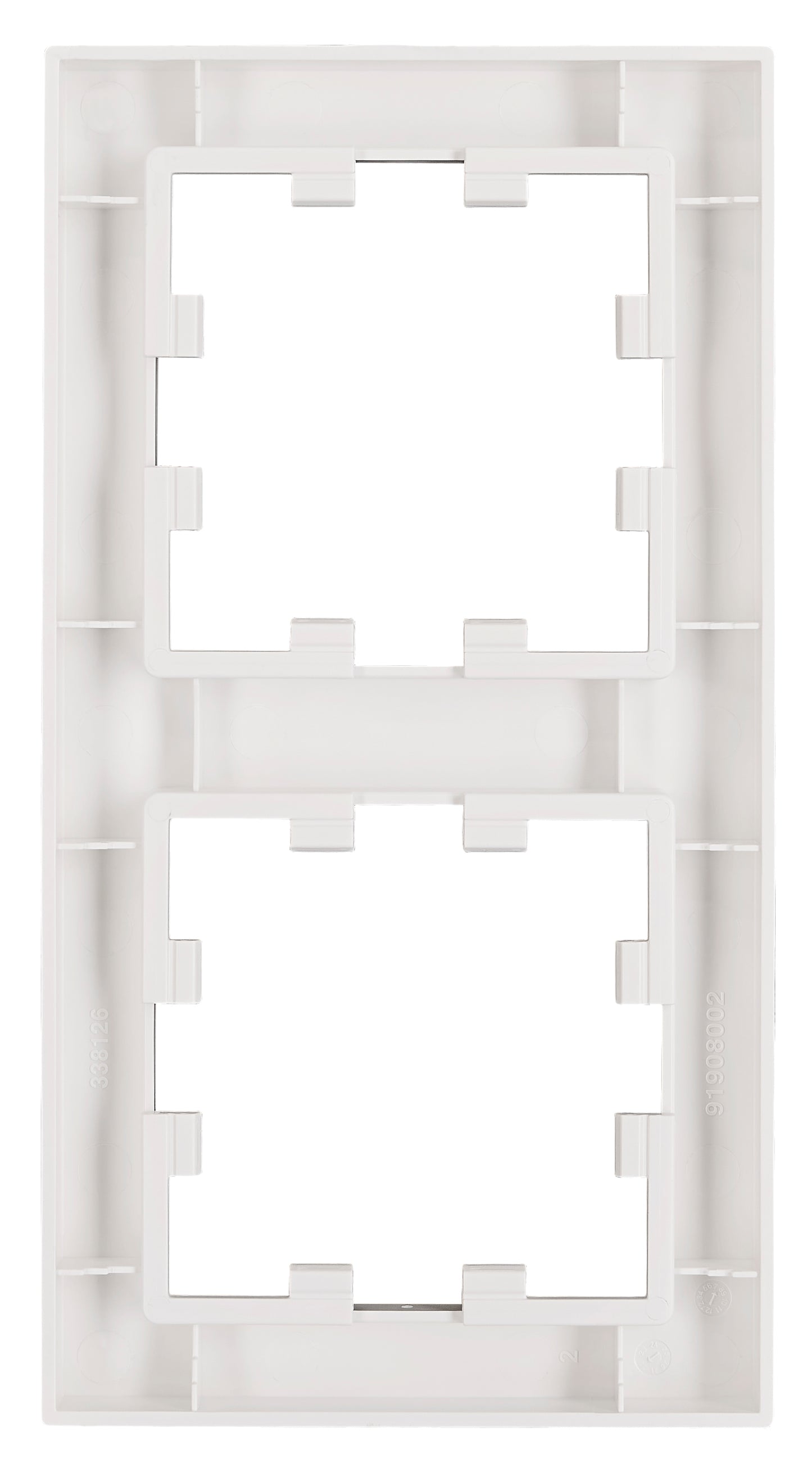 Ramă 2 aparate, Design CUBIC, alb