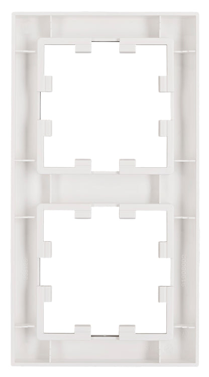 Ramă 2 aparate, Design CUBIC, alb