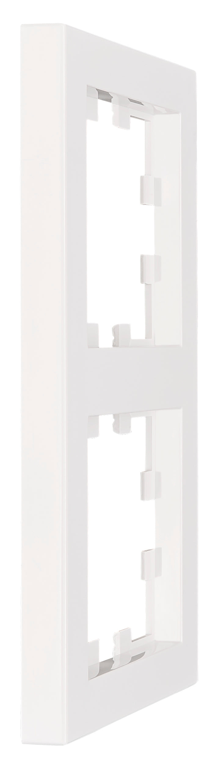 Ramă 2 aparate, Design CUBIC, alb