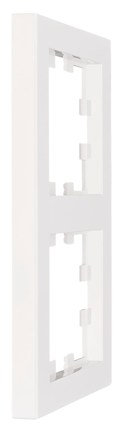 Ramă 2 aparate, Design CUBIC, alb