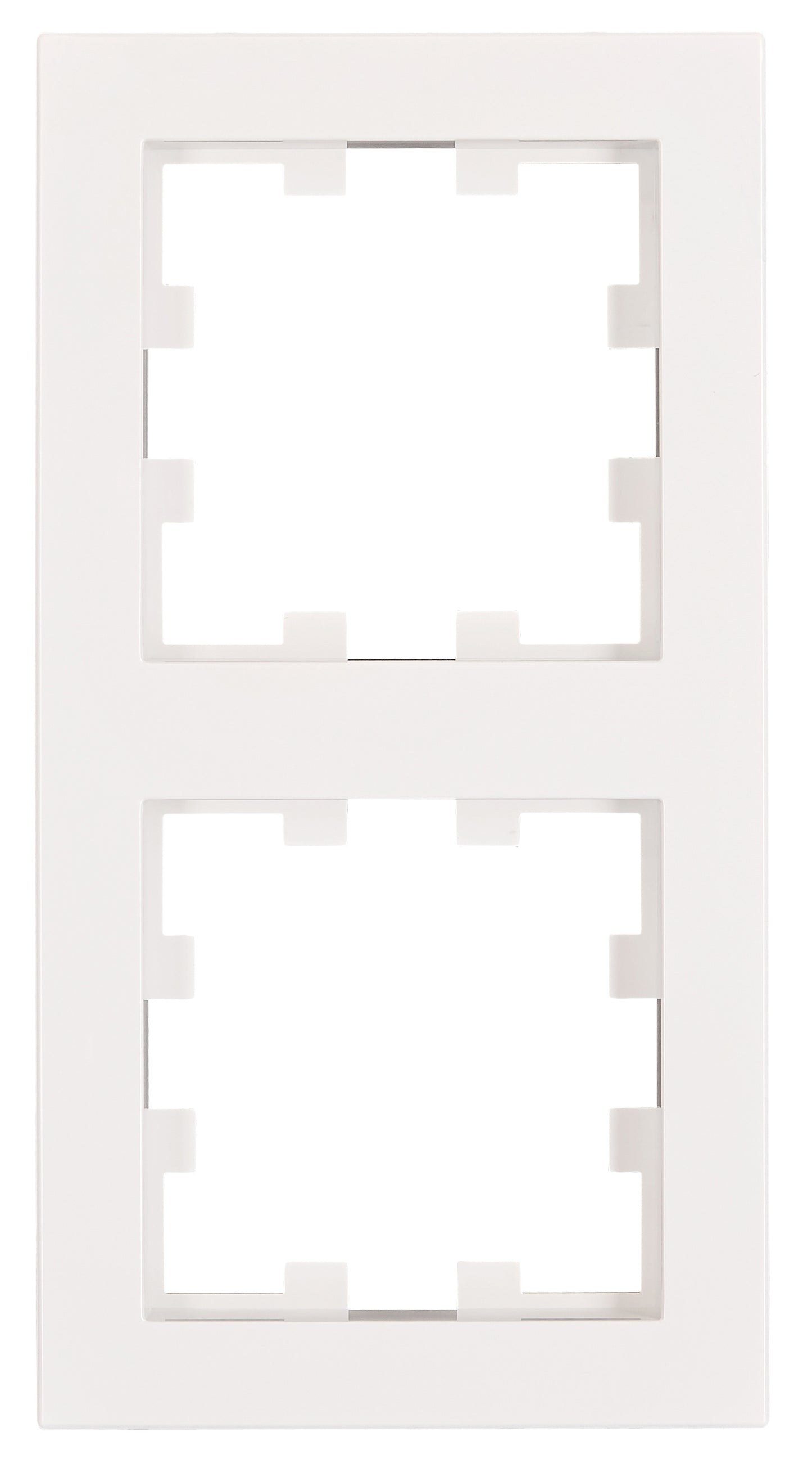 Ramă 2 aparate, Design CUBIC, alb