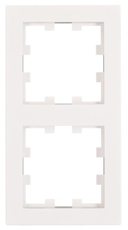 Ramă 2 aparate, Design CUBIC, alb