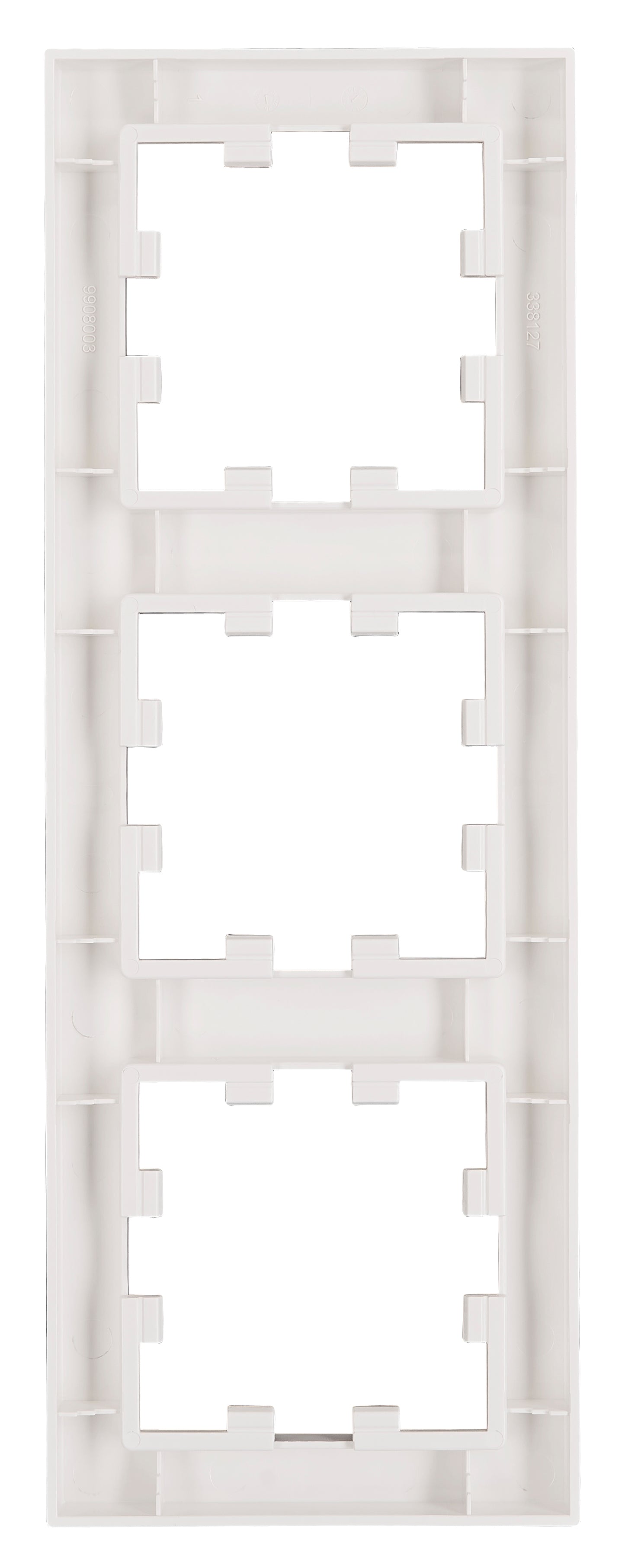 Ramă 3 aparate, Design CUBIC, alb