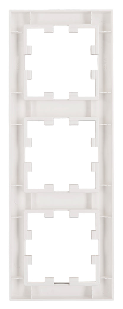 Ramă 3 aparate, Design CUBIC, alb