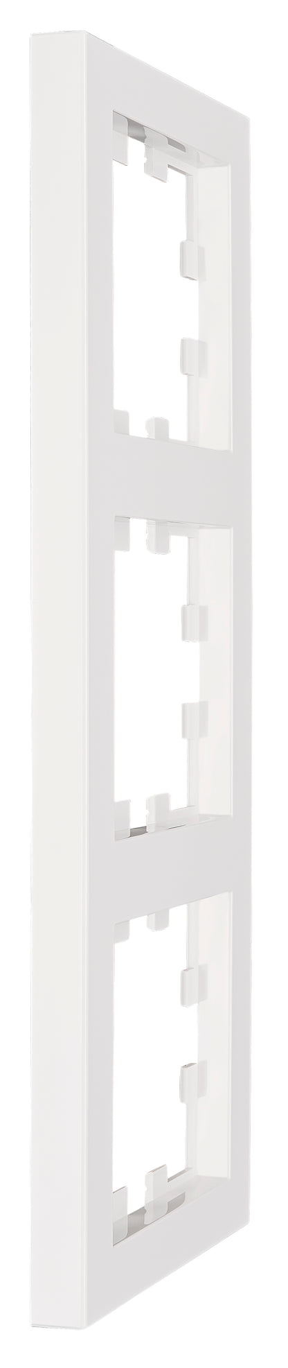 Ramă 3 aparate, Design CUBIC, alb