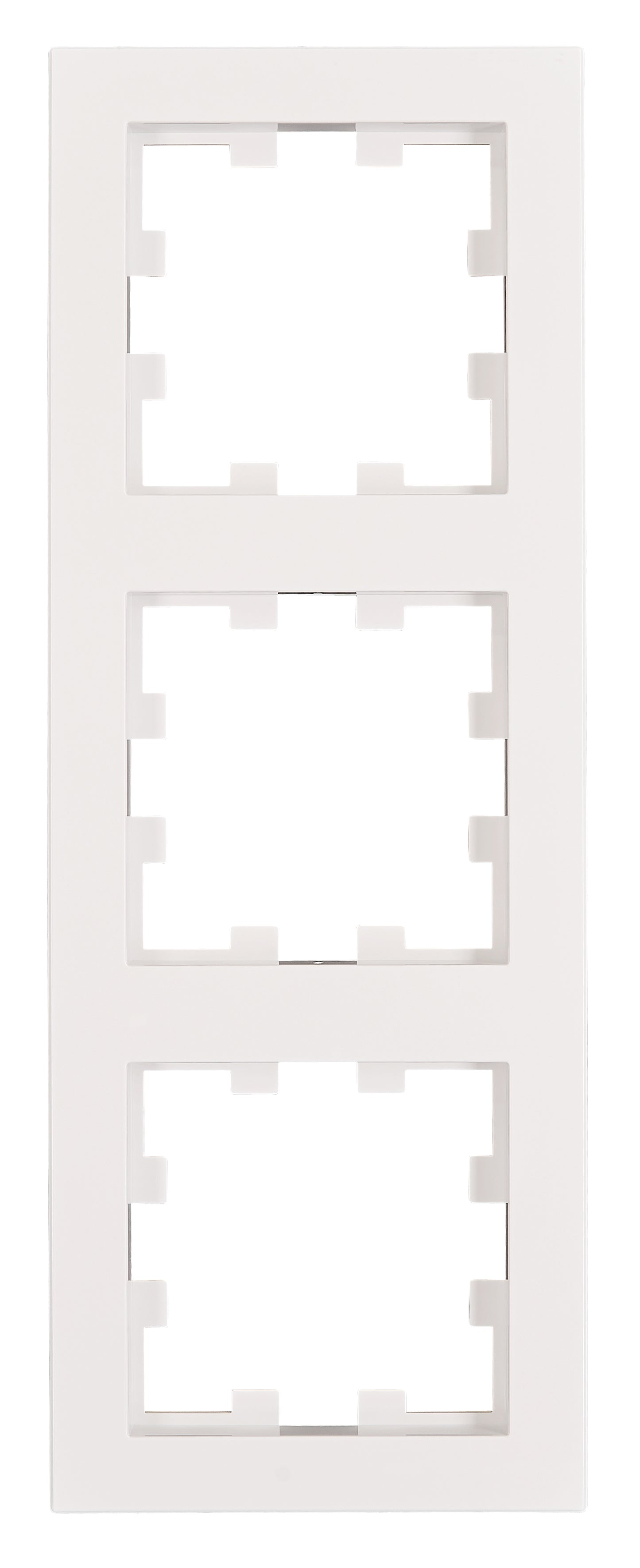 Ramă 3 aparate, Design CUBIC, alb