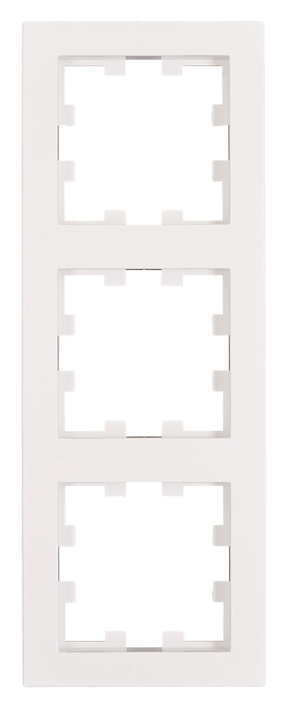 Ramă 3 aparate, Design CUBIC, alb