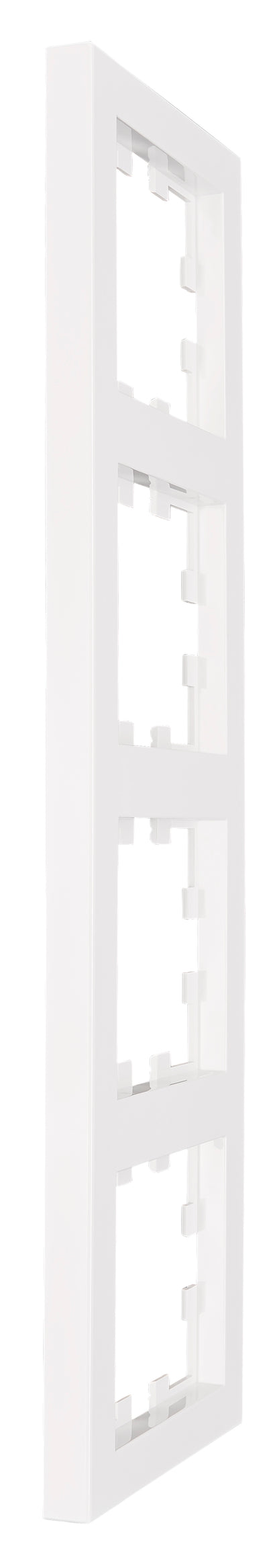 Ramă 4 aparate, Design CUBIC, alb