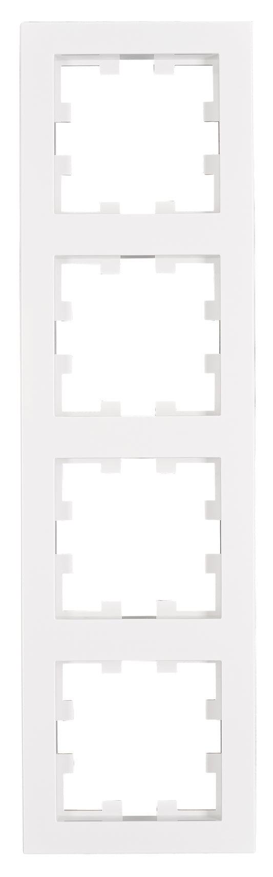 Ramă 4 aparate, Design CUBIC, alb