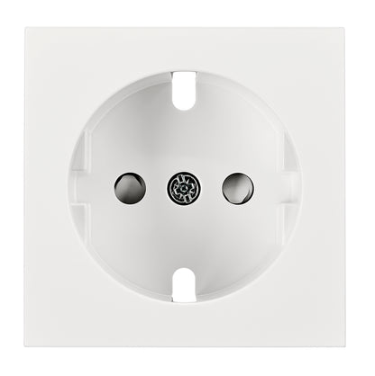 Socket cover with safety shutter, VISIO S 55, white